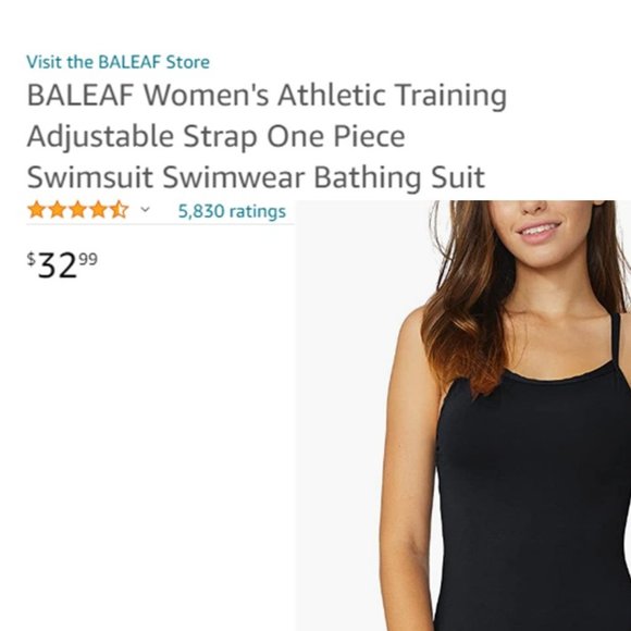 BALEAF Athletic Training Adjustable Strap One Piece Swimsuit NEW WITH TA… - Picture 16 of 16